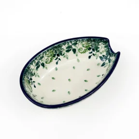 Podstawka pod łyżkę 381 12/8,5cm <br> 2206X Zielone paprocie